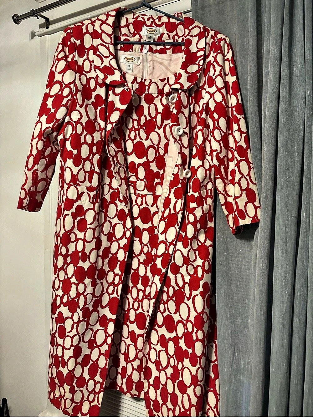 Talbots Mod, geometric print dress & coat set. Abstract Print Coat and dress